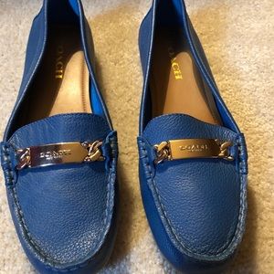 Coach blue leather shoes.